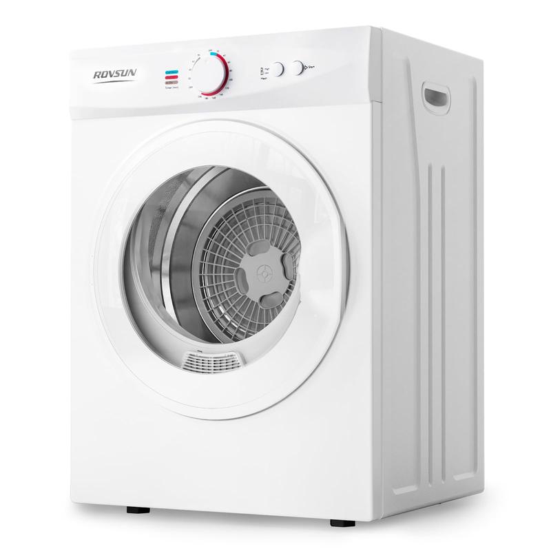 Secadora de Ropa Portátil de 850W, Varias Capacidades (1.5/1.8/2.6 pies³), Carga Frontal con Tambor de Acero Inoxidable, Perilla de Control Simple, Puerta Transparente, Diseño Automático Multifuncional para Departamentos, RV y Espacios Pequeños