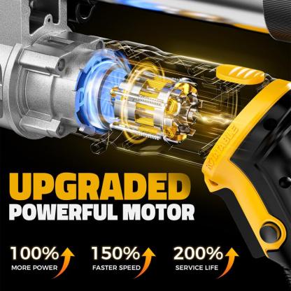 Pistola de grasa inalámbrica compatible con baterías DeWalt/Milwaukee (sin batería), presión de 12000 PSI, diseño con agarre doble tipo pistola y en línea, compatible con grasa a granel y cartuchos, incluye manguera de 39" y 4 acopladores.