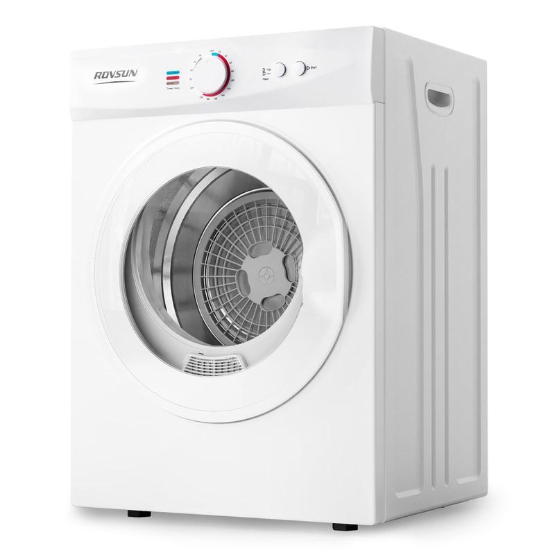 Secadora de Ropa Portátil de 850W, Varias Capacidades (1.5/1.8/2.6 pies³), Carga Frontal con Tambor de Acero Inoxidable, Perilla de Control Simple, Puerta Transparente, Diseño Automático Multifuncional para Departamentos, RV y Espacios Pequeños