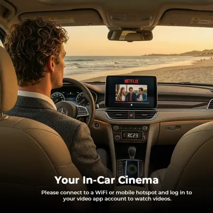 Adaptador CarPlay Inalámbrico con Android para Netflix, YouTube y TikTok Compatible con CarPlay Cableado