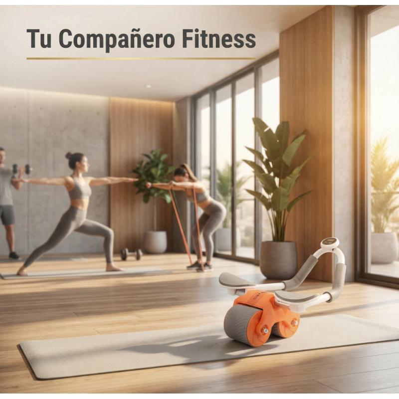 Nueva rueda abdominal con soporte de codo y rodillera, equipo de ejercicio automático para fortalecer los músculos del tronco - Rueda abdominal de rebote para hombres y mujeres