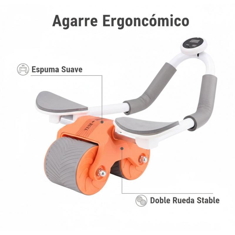 Nueva rueda abdominal con soporte de codo y rodillera, equipo de ejercicio automático para fortalecer los músculos del tronco - Rueda abdominal de rebote para hombres y mujeres
