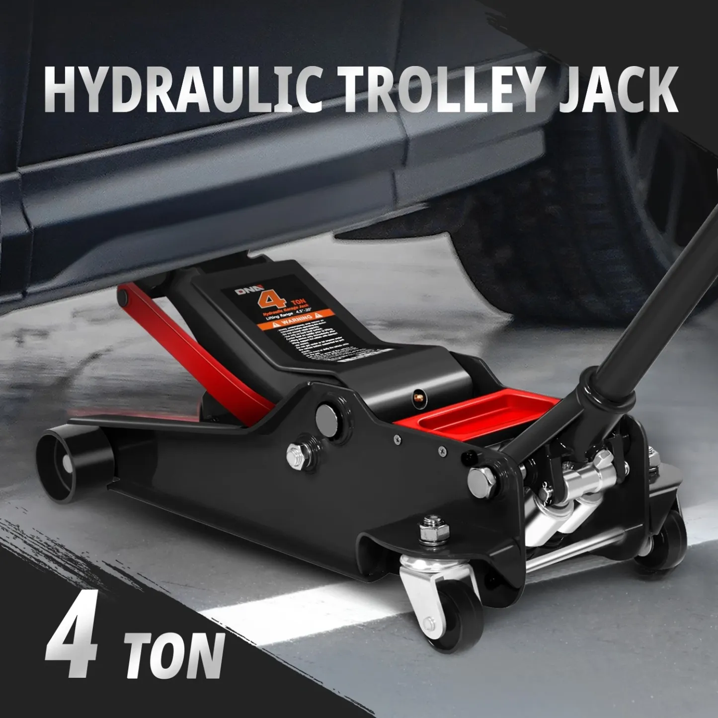 Gato hidráulico de piso de perfil bajo 3/4 toneladas – Levantamiento rápido, doble pistón, rango 8.5–50 cm, certificado GS, herramienta automotriz para reparación de coches