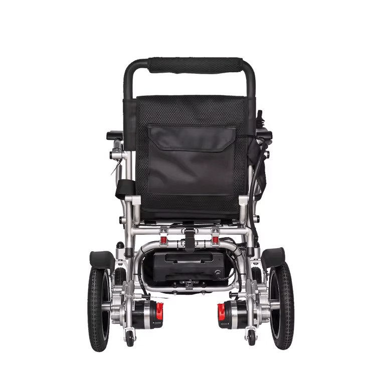 Silla de ruedas eléctrica plegable superligera lista para viajar, solo 43 libras