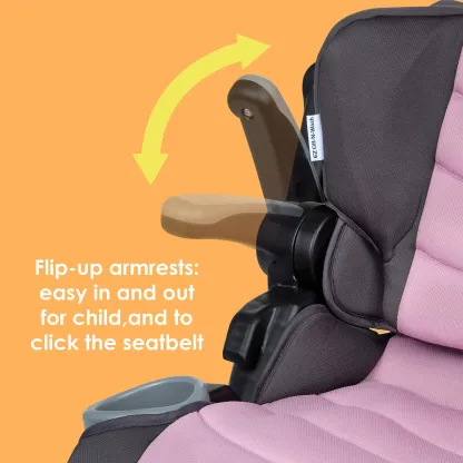 Asiento elevador para auto 2 en 1 ligero y plegable para niños con protección lateral