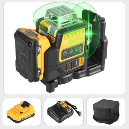 Nivel Láser Verde de 12 Líneas, 3 Lados, 360° Todo Alrededor, para Uso Exterior, Ideal para Precisión
