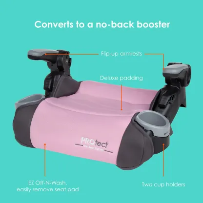 Asiento elevador para auto 2 en 1 ligero y plegable para niños con protección lateral