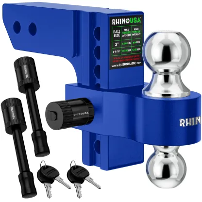 Enganche de Remolque Ajustable para Receptor de 2", Aluminio Resistente con Capacidad de Arrastre de 12,500 lb para Camionetas, RV y Remolques