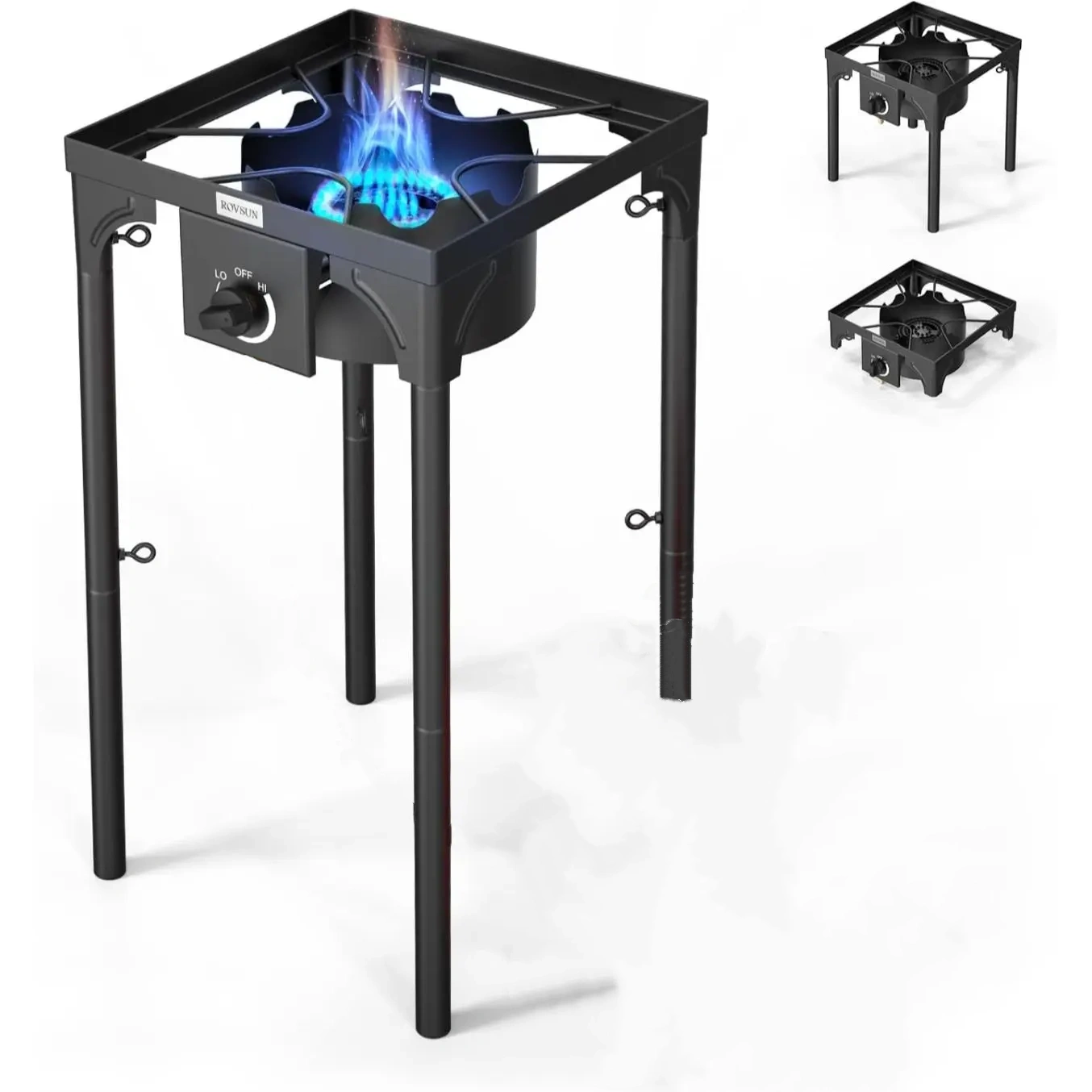 Estufa de gas de propano para exterior, 1/2/3 quemadores, hasta 225,000 BTU, con regulador CSA, ideal para camping y cocina al aire lib