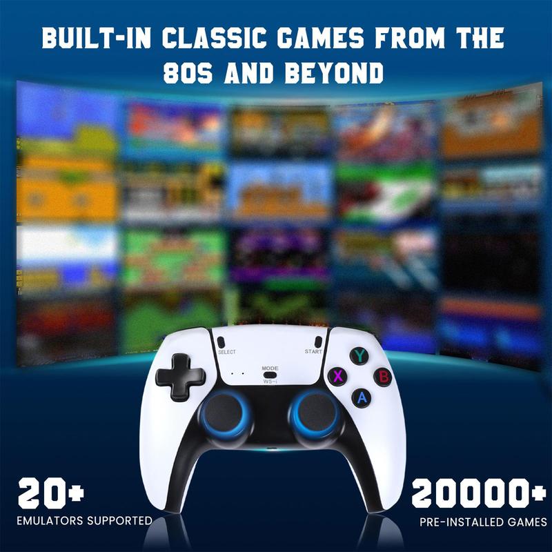 Consola de Juegos Retro con 20000+ Juegos Integrados 26 Emuladores HDMI 4K y Controladores Duales Premium para Juegos Inmersivos