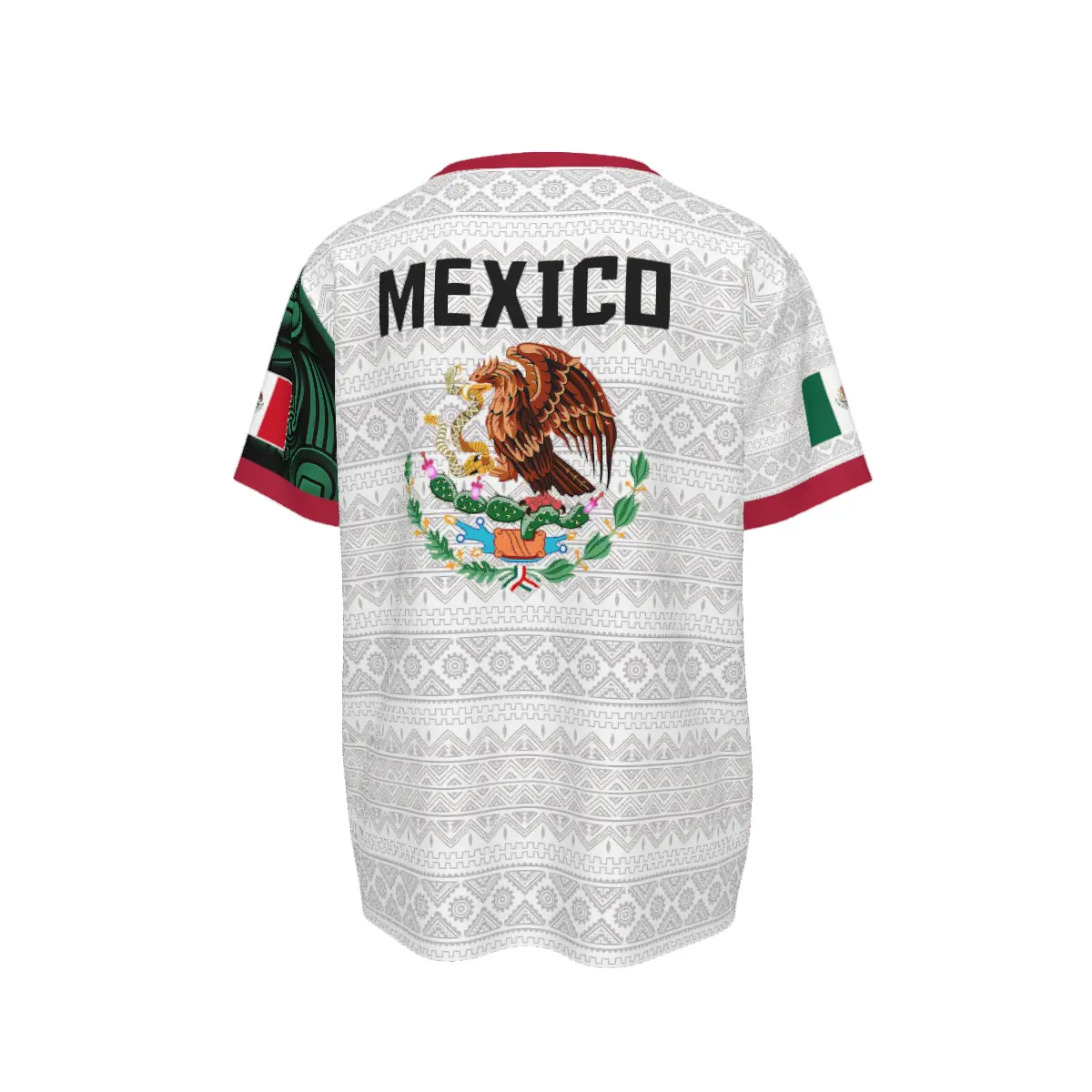 Jersey de México 2026 estilo Calendario Azteca para hombre y mujer, cuello V, ideal para jugadores y aficionados al fútbol