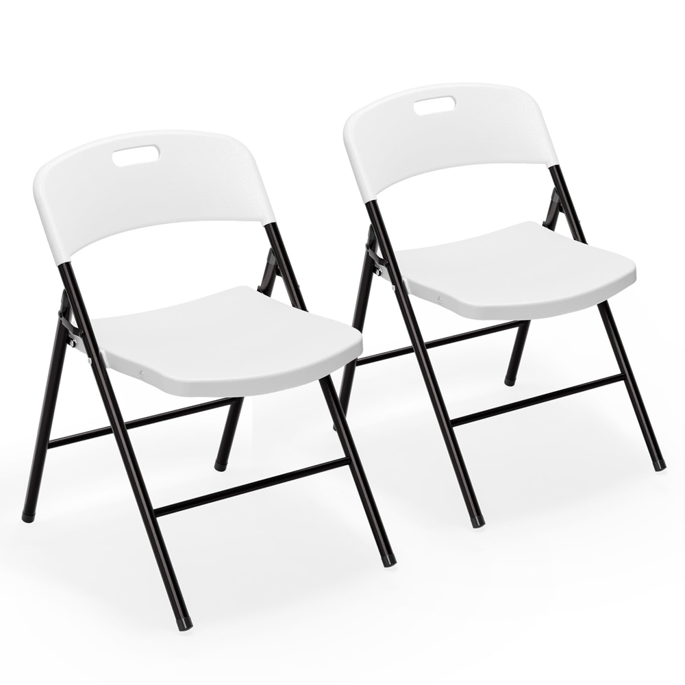 Envío GRATIS Paquete De 6 Sillas Plegables Blancas 87cm Altura 47cm Ancho 54cm Largo Estructura De Acero Sólido Para Eventos Y Uso Cotidiano