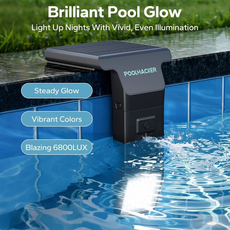 Luz solar para alberca con control remoto, compatible con albercas enterradas y elevadas, diseño sumergible e impermeable, ideal para iluminación decorativa de piscinas