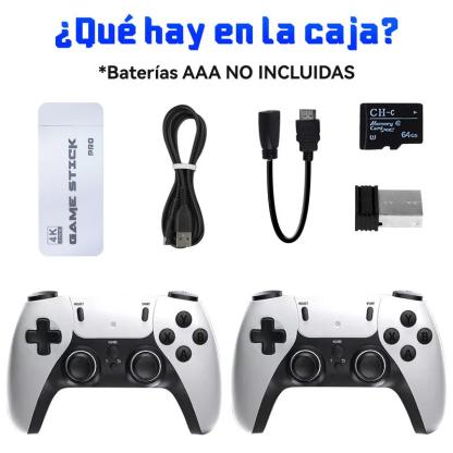 Consola de Juegos Retro con 20000+ Juegos Integrados 26 Emuladores HDMI 4K y Controladores Duales Premium para Juegos Inmersivos