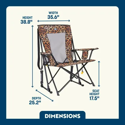 Silla Mecedora Cómoda - Estampado Leopardo
