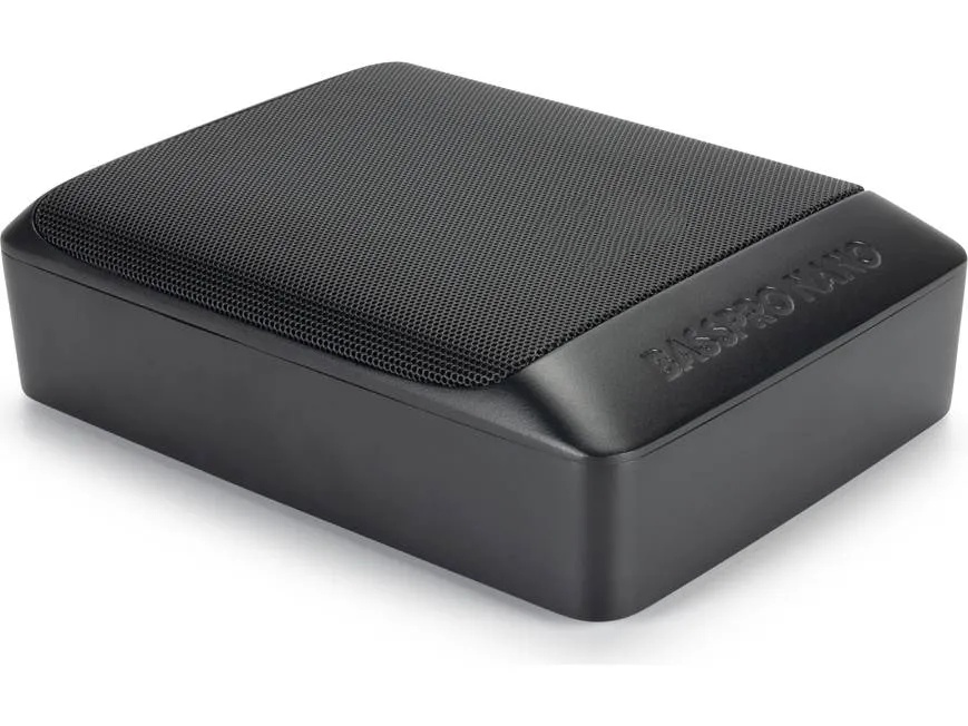 Subwoofer compacto activo 6"x8" con amplificador de 100W para auto