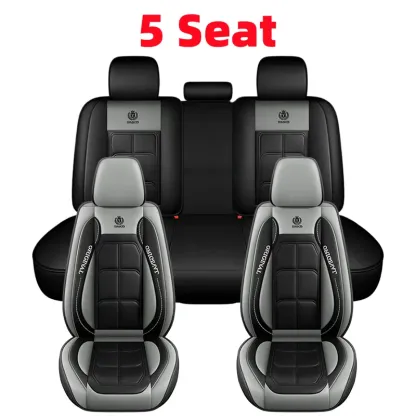 Fundas de Piel PU para Auto, Impermeables, Cobertura Completa para 5 Asientos, Ajuste Universal