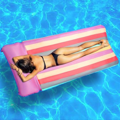 Flotador Gigante 183x97 cm con Reposacabezas, Camastro Inflable para Alberca para Adultos