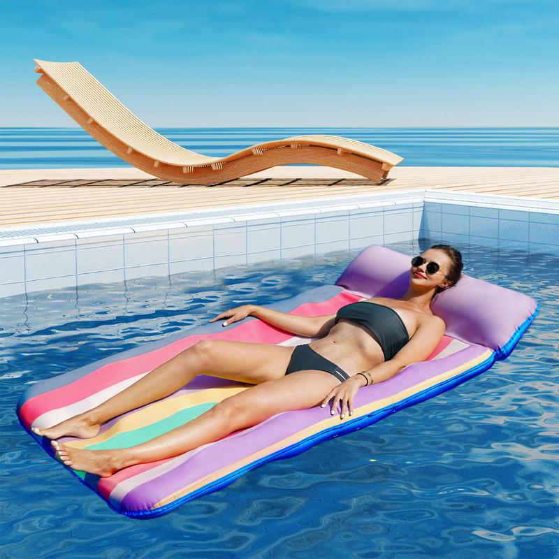 Flotador Gigante 183x97 cm con Reposacabezas, Camastro Inflable para Alberca para Adultos