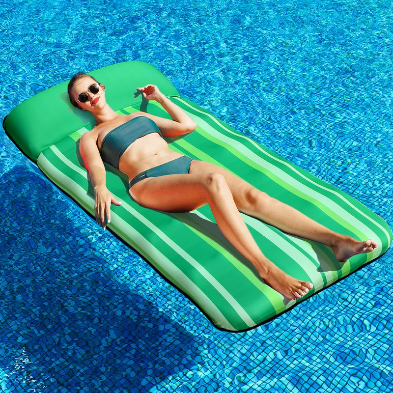 Flotador Gigante 183x97 cm con Reposacabezas, Camastro Inflable para Alberca para Adultos