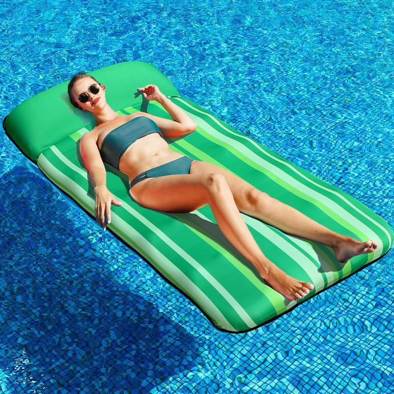 Flotador Gigante 183x97 cm con Reposacabezas, Camastro Inflable para Alberca para Adultos