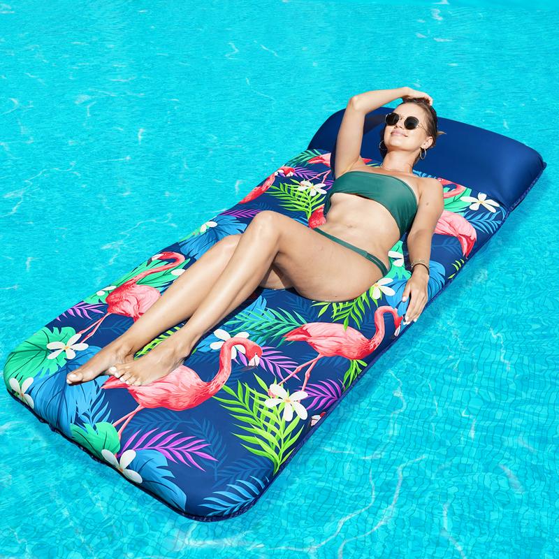Flotador Gigante 183x97 cm con Reposacabezas, Camastro Inflable para Alberca para Adultos