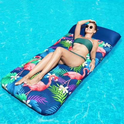 Flotador Gigante 183x97 cm con Reposacabezas, Camastro Inflable para Alberca para Adultos