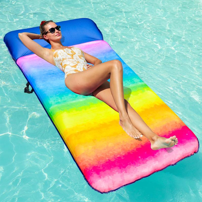 Flotador Gigante 183x97 cm con Reposacabezas, Camastro Inflable para Alberca para Adultos