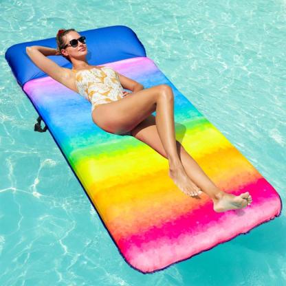 Flotador Gigante 183x97 cm con Reposacabezas, Camastro Inflable para Alberca para Adultos