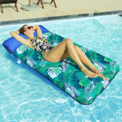 Flotador Gigante 183x97 cm con Reposacabezas, Camastro Inflable para Alberca para Adultos