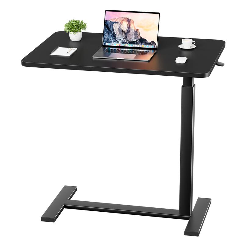 Mesa Auxiliar Ajustable para Cama con Ruedas, Escritorio Móvil para Laptop y PC, Altura Regulable, Tablero Inclinable, Mesa Rodante para Trabajo, Estudio y Oficina en Casa