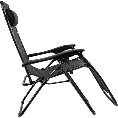 Pack 2 Tumbonas Plegables Exterior T-LOVENDO Gravedad Zero con Portavaso - Sillas Playa Piscina Jardín Terraza 150kg