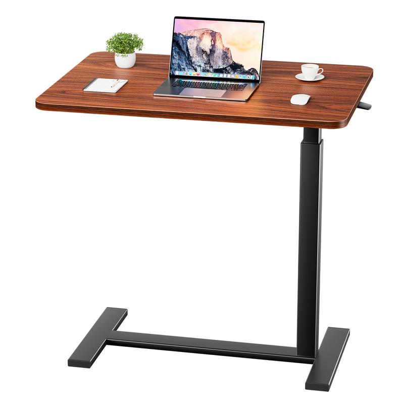 Mesa Auxiliar Ajustable para Cama con Ruedas, Escritorio Móvil para Laptop y PC, Altura Regulable, Tablero Inclinable, Mesa Rodante para Trabajo, Estudio y Oficina en Casa