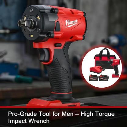 Llave de impacto inalámbrica sin escobillas de 1/2", 350 N·m, compatible con baterías M18, ideal para bricolaje en casa y reparaciones ligeras.