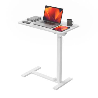 Mesa Auxiliar Ajustable para Cama con Ruedas, Escritorio Móvil para Laptop y PC, Altura Regulable, Tablero Inclinable, Mesa Rodante para Trabajo, Estudio y Oficina en Casa