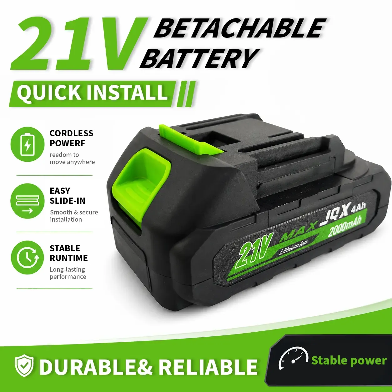 Cortacésped inalámbrico 21V, 3 en 1, con ruedas, 2 baterías y cuchillas múltiples para jardín