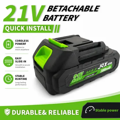Cortacésped inalámbrico 21V, 3 en 1, con ruedas, 2 baterías y cuchillas múltiples para jardín