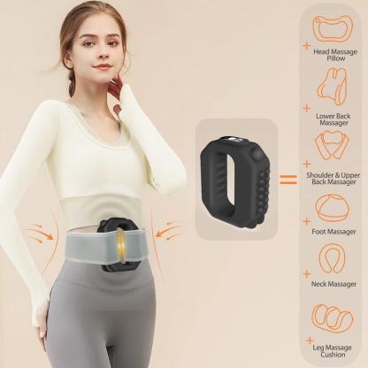 Masajeador portátil de anillo fascia 2026, dispositivo compacto para recuperación muscular, con correa ajustable hasta 55 pulgadas, recargable inalámbrico, diseñado para espalda y cintura, ideal para aliviar tensión muscular y uso diario