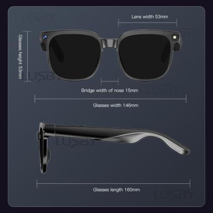 Gafas Inteligentes con IA y Lentes Fotocromáticos de 8MP, Ajuste Táctil por Botón, Traducción en Tiempo Real de Más de 160 Idiomas, Bluetooth Inalámbrico, Grabación de Video y Fotos con Manos Libres, Protección UV para Viajes y Aventuras al Aire Libre, Re