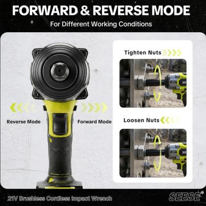 Llave de impacto inalámbrica 3 en 1 21V, alto torque 800N·m (590 ft-lbs), 3200 IPM, incluye batería doble, luz LED, 9 dados, 8 brocas, 6 tornillos y estuche. Ideal para autos, cambio de llantas y uso doméstico.
