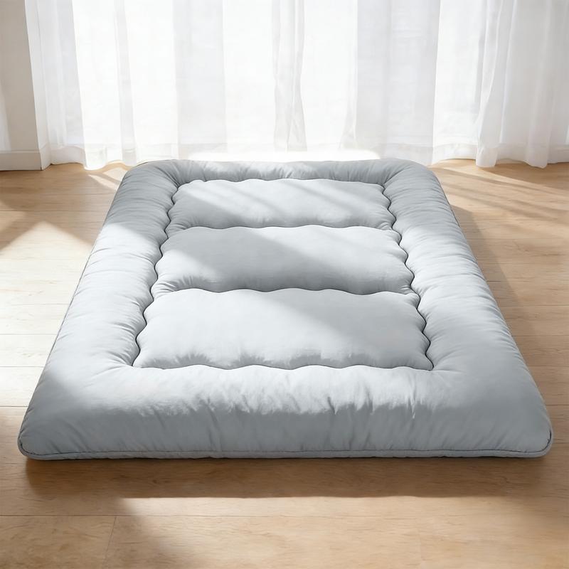 Sweetcrispy Polyester Memory Foam Futon Mattress - Foldable Roll Up Sleeping Tatami Mat, Pressure Relief, Unfold-Easy, Durable, Space-Saving, Comfortable, Travel-Friendly, with Storage Bag for Kids