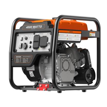 Generador inverter de 4400 W, tipo marco abierto a gasolina, ideal para respaldo de emergencia en el hogar. Compatible con RV, salida de 30A y certificado EPA.