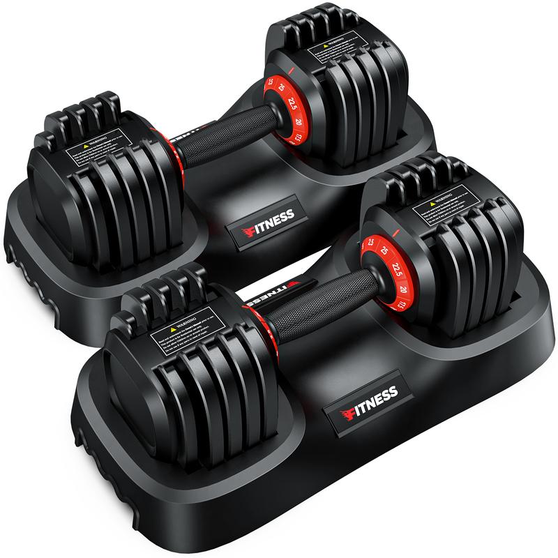 Mancuernas ajustables de 25 kg / 36 kg, cambio rápido en 1 segundo, sistema 5 en 1, diseño antideslizante en el mango, ideales para gimnasio en casa, entrenamiento para hombres y mujeres.