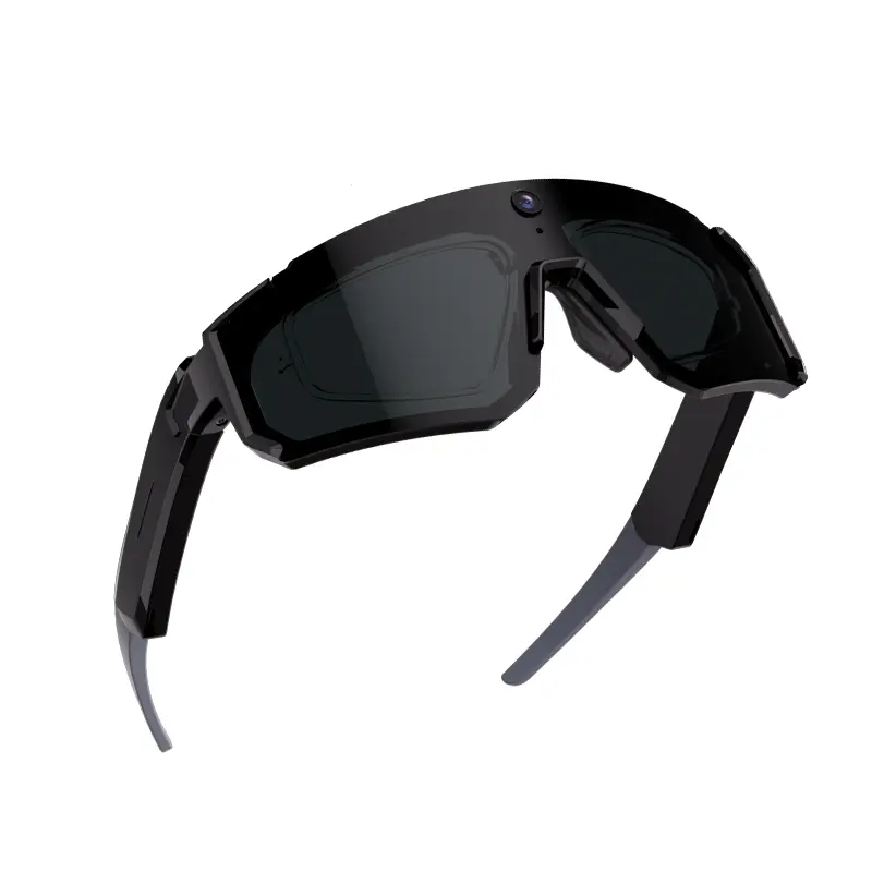 Gafas deportivas inteligentes con cámara 8MP, grabación 2K/1200P, audio Bluetooth, impermeables IP54, protección UV y asistente de voz AI