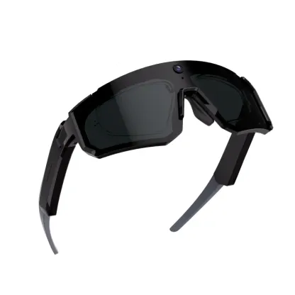 Gafas deportivas inteligentes con cámara 8MP, grabación 2K/1200P, audio Bluetooth, impermeables IP54, protección UV y asistente de voz AI