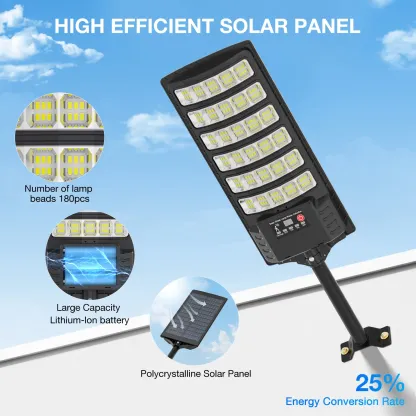 Luz solar para calles 4 unidades, 30,000LM, luz exterior tipo foco, de anochecer a amanecer, IP66 impermeable, luz solar para estacionamiento con control remoto, lámpara de seguridad regulable 6500K.