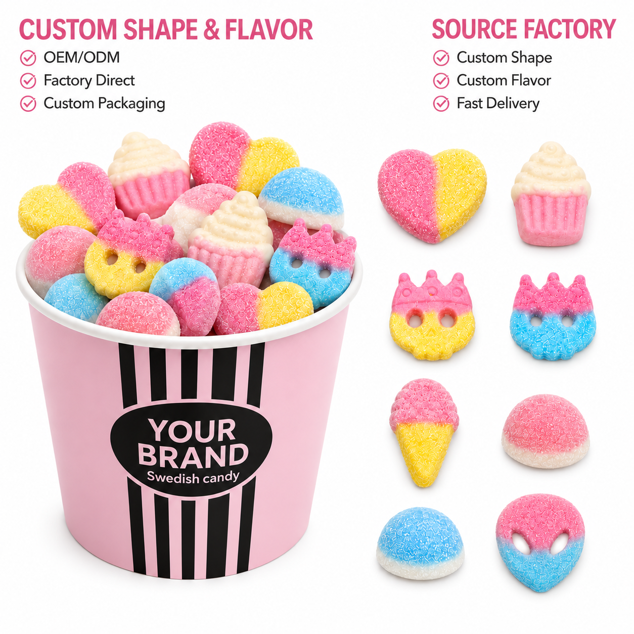 Wholesale Pick & Mix Swedish Gummy Candy
