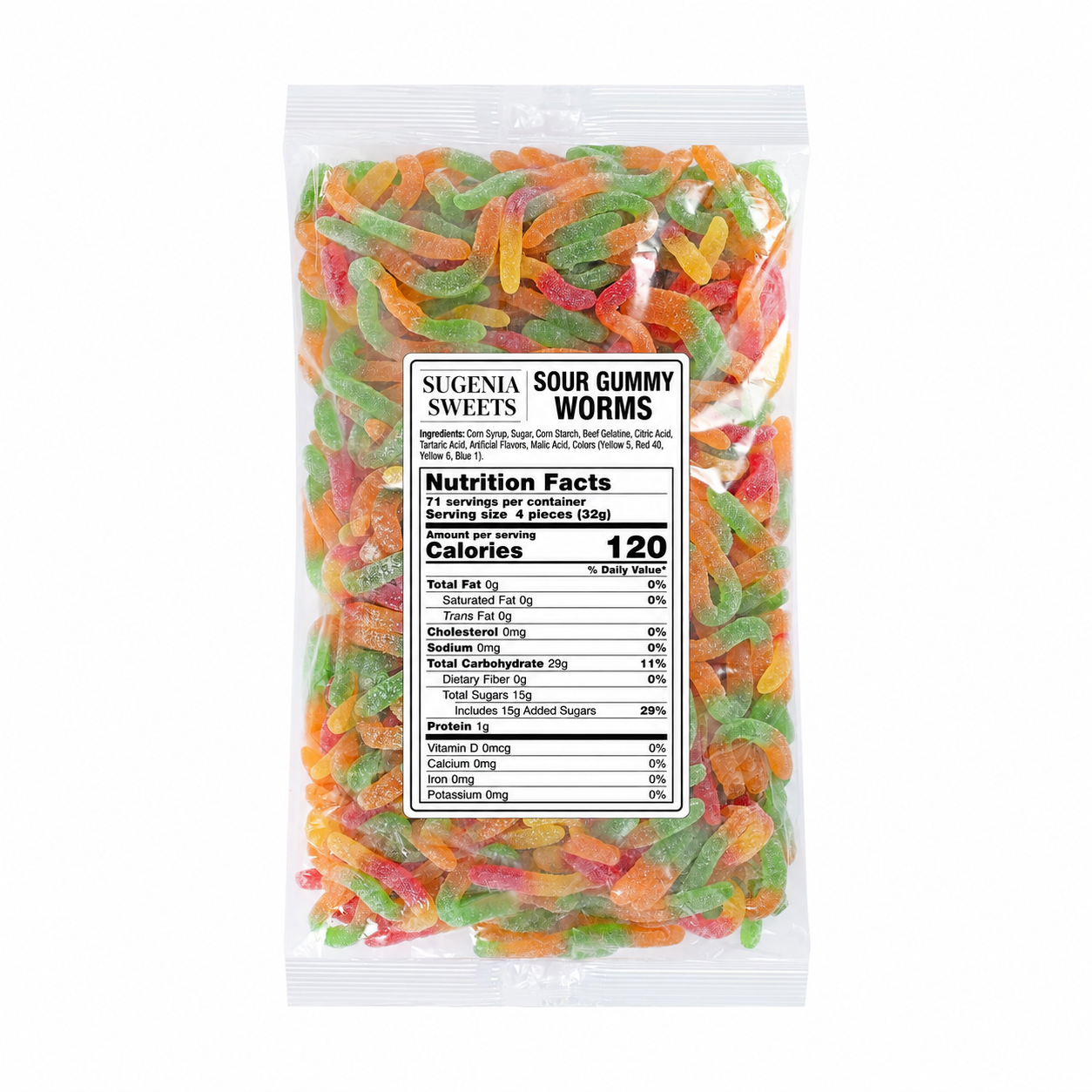 Sour Gummy Candy Worms
