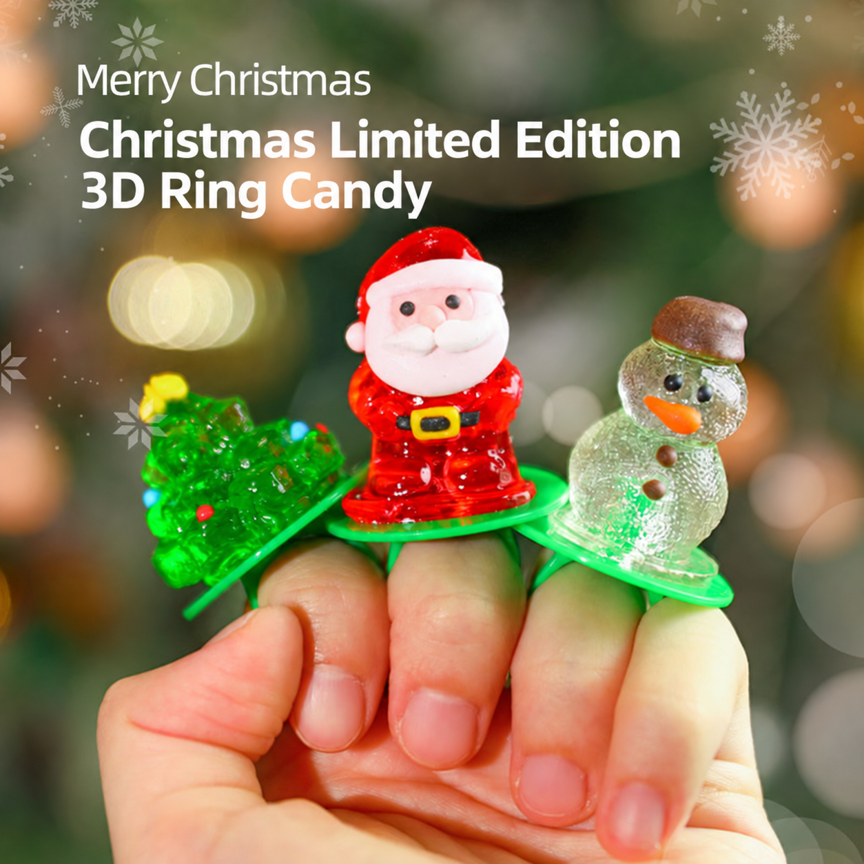 Christmas 3D Character Ring Candy