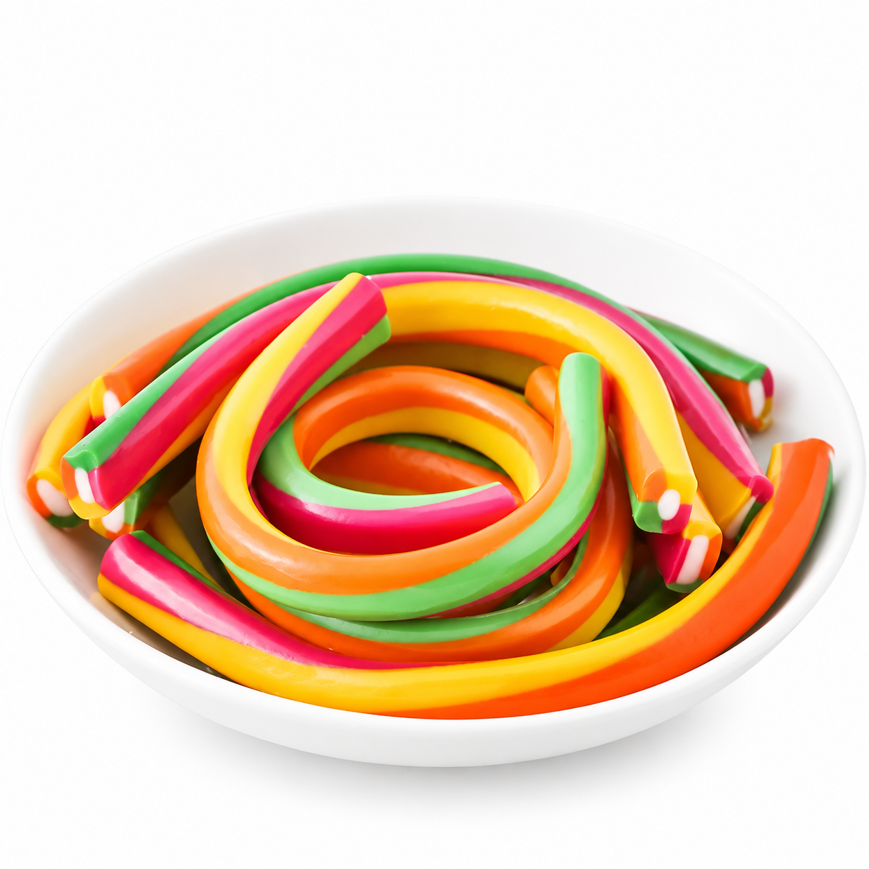 Wholesale Rainbow Soft Center-Filled Licorice Tubes Candy